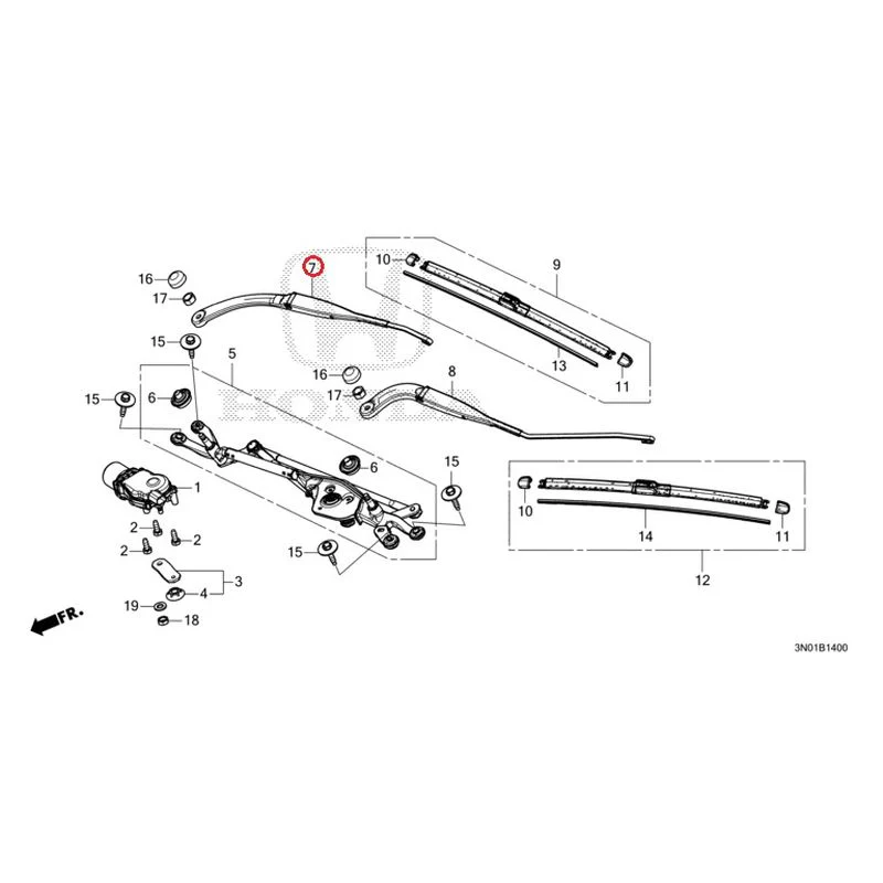 [NEW] JDM HONDA VEZEL e:HEV RV5 2025 Front Windshield Wiper GENUINE OEM - Image 8