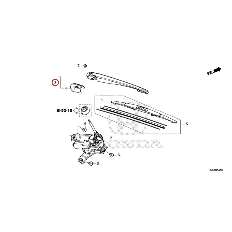 [NEW] JDM HONDA VEZEL e:HEV RV5 2025 Rear Windshield Wiper GENUINE OEM - Image 6
