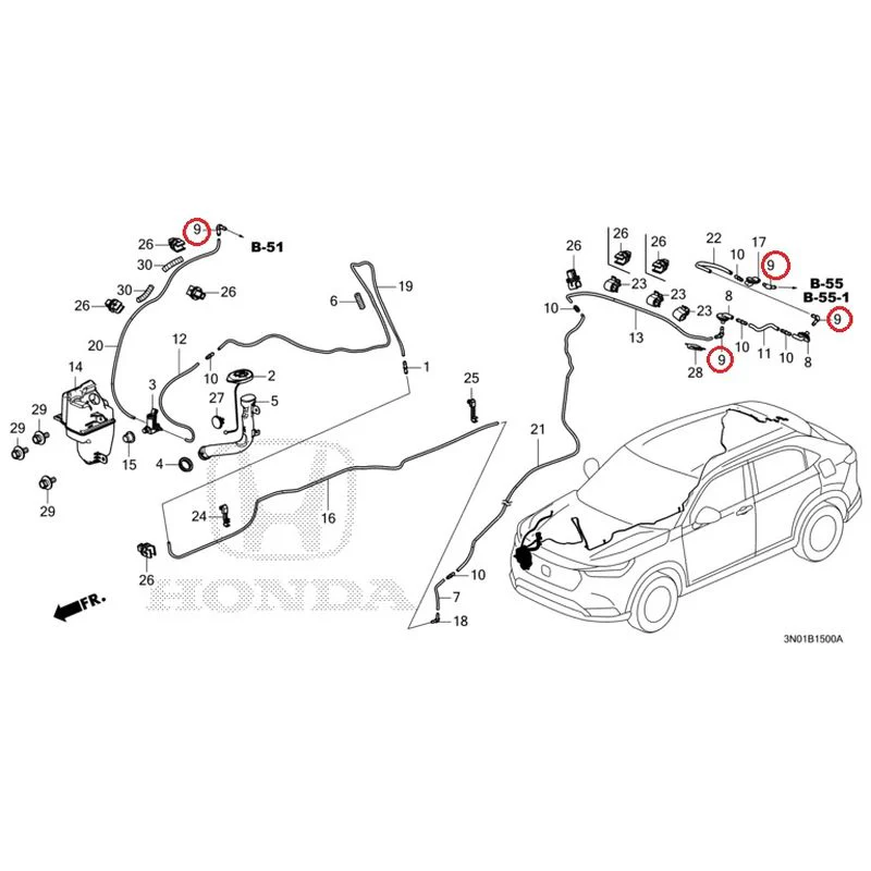 [NEW] JDM HONDA VEZEL e:HEV RV5 2025 Windshield Washer GENUINE OEM - Image 10