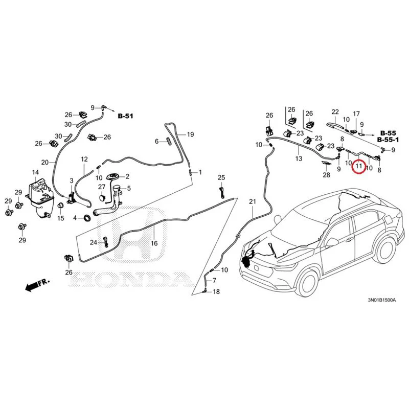 [NEW] JDM HONDA VEZEL e:HEV RV5 2025 Windshield Washer GENUINE OEM - Image 12
