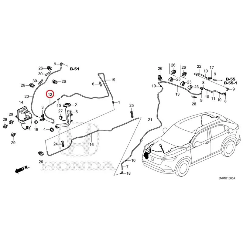 [NEW] JDM HONDA VEZEL e:HEV RV5 2025 Windshield Washer GENUINE OEM - Image 13
