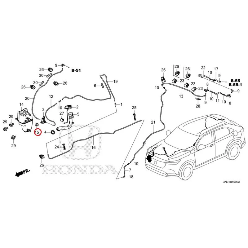 [NEW] JDM HONDA VEZEL e:HEV RV5 2025 Windshield Washer GENUINE OEM - Image 16