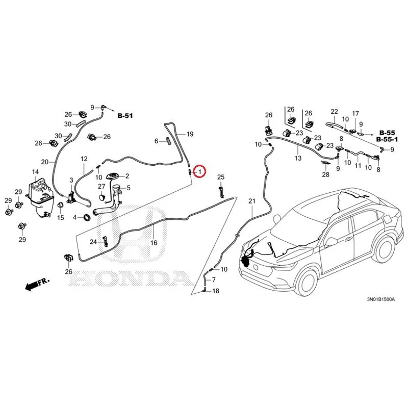 [NEW] JDM HONDA VEZEL e:HEV RV5 2025 Windshield Washer GENUINE OEM - Image 2