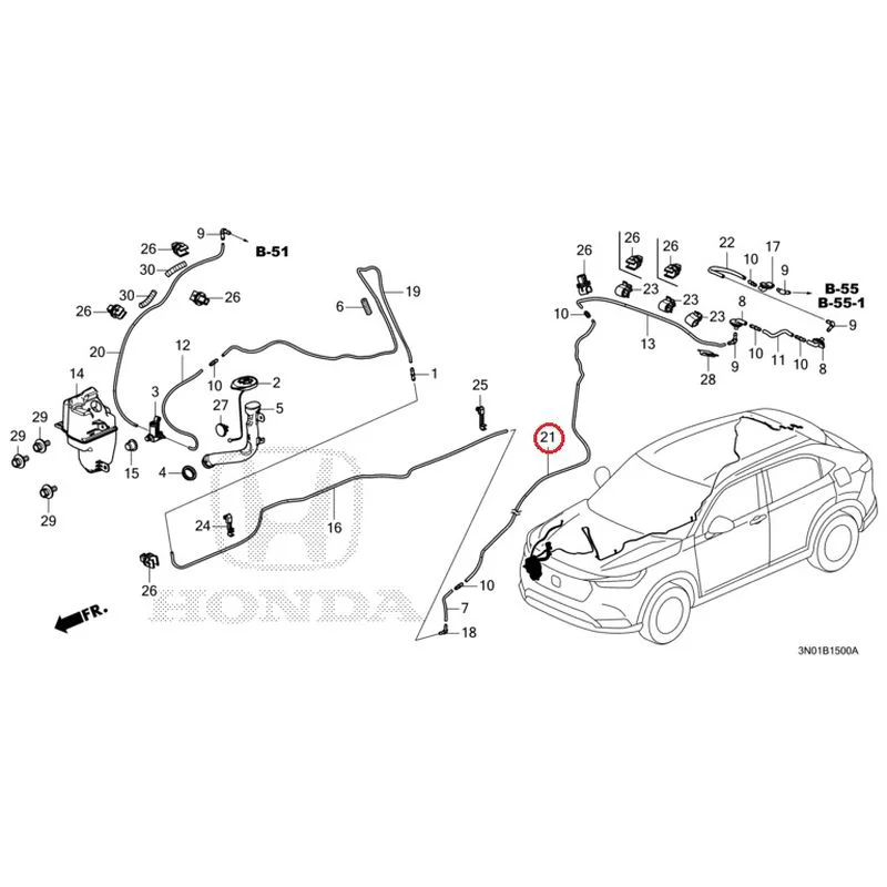 [NEW] JDM HONDA VEZEL e:HEV RV5 2025 Windshield Washer GENUINE OEM - Image 22
