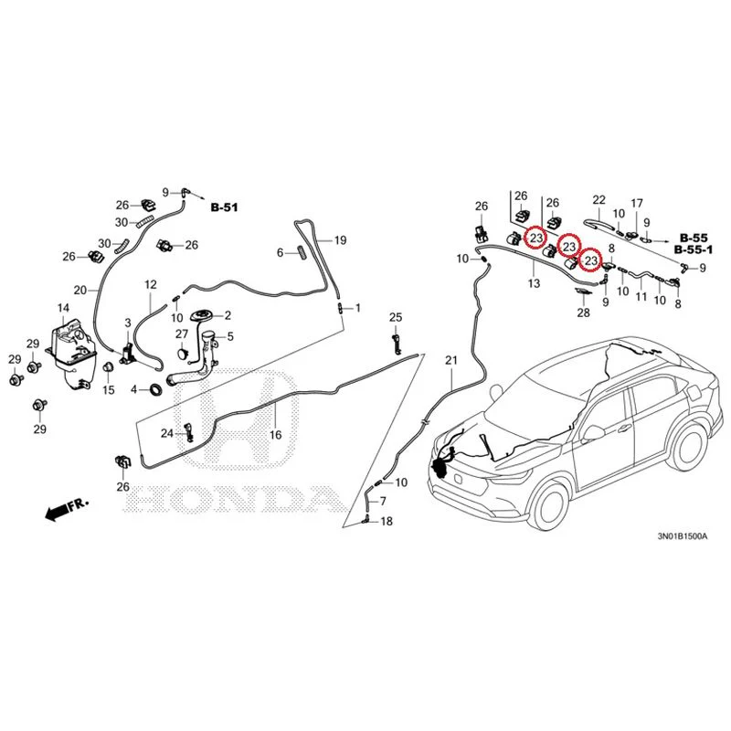 [NEW] JDM HONDA VEZEL e:HEV RV5 2025 Windshield Washer GENUINE OEM - Image 24