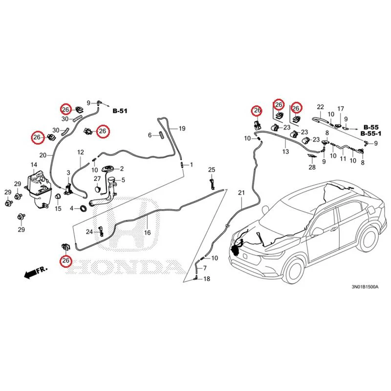 [NEW] JDM HONDA VEZEL e:HEV RV5 2025 Windshield Washer GENUINE OEM - Image 26