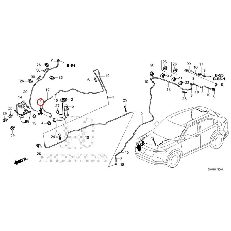 [NEW] JDM HONDA VEZEL e:HEV RV5 2025 Windshield Washer GENUINE OEM - Image 4