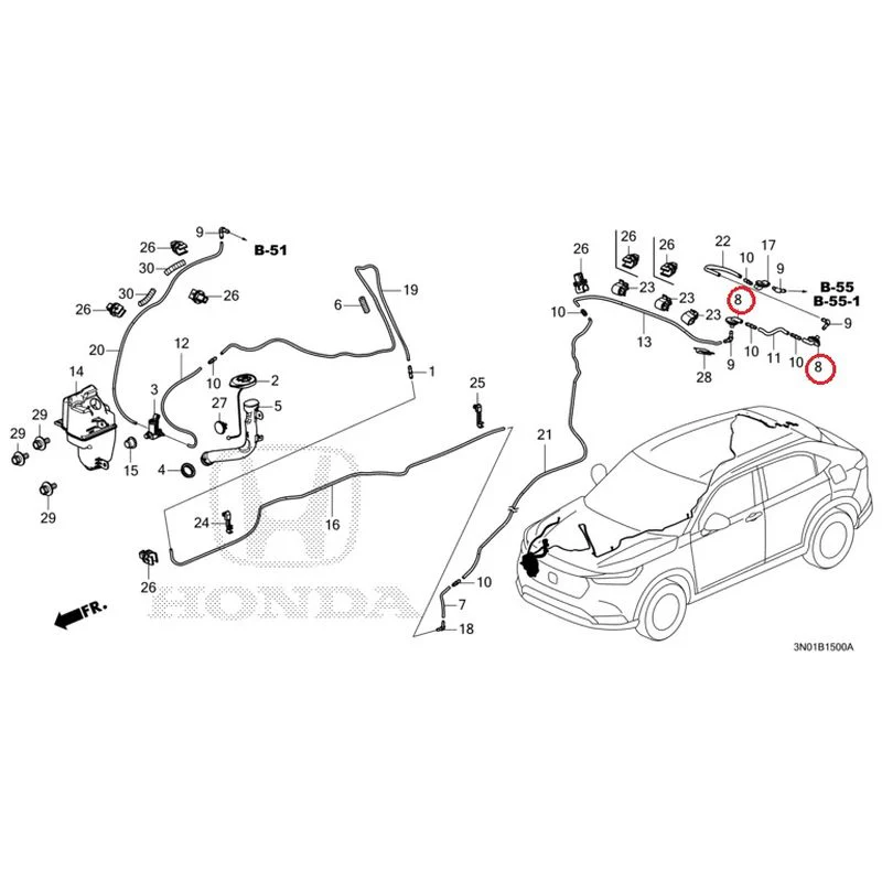[NEW] JDM HONDA VEZEL e:HEV RV5 2025 Windshield Washer GENUINE OEM - Image 9