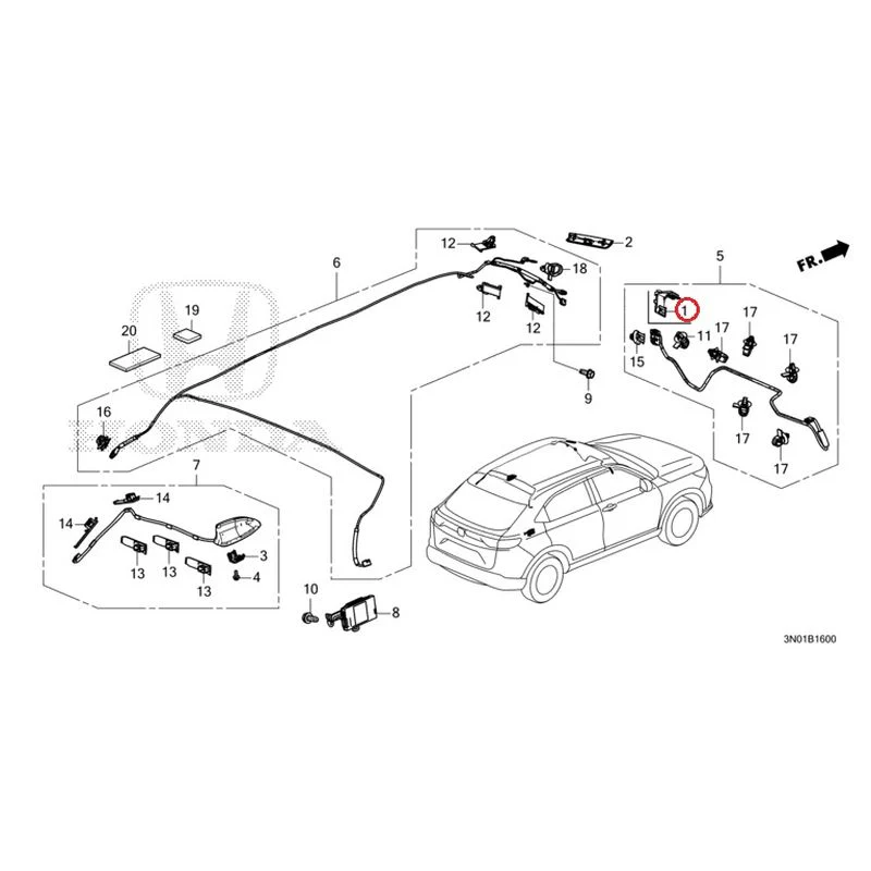 [NEW] JDM HONDA VEZEL e:HEV RV5 2025 Antenna GENUINE OEM - Image 2