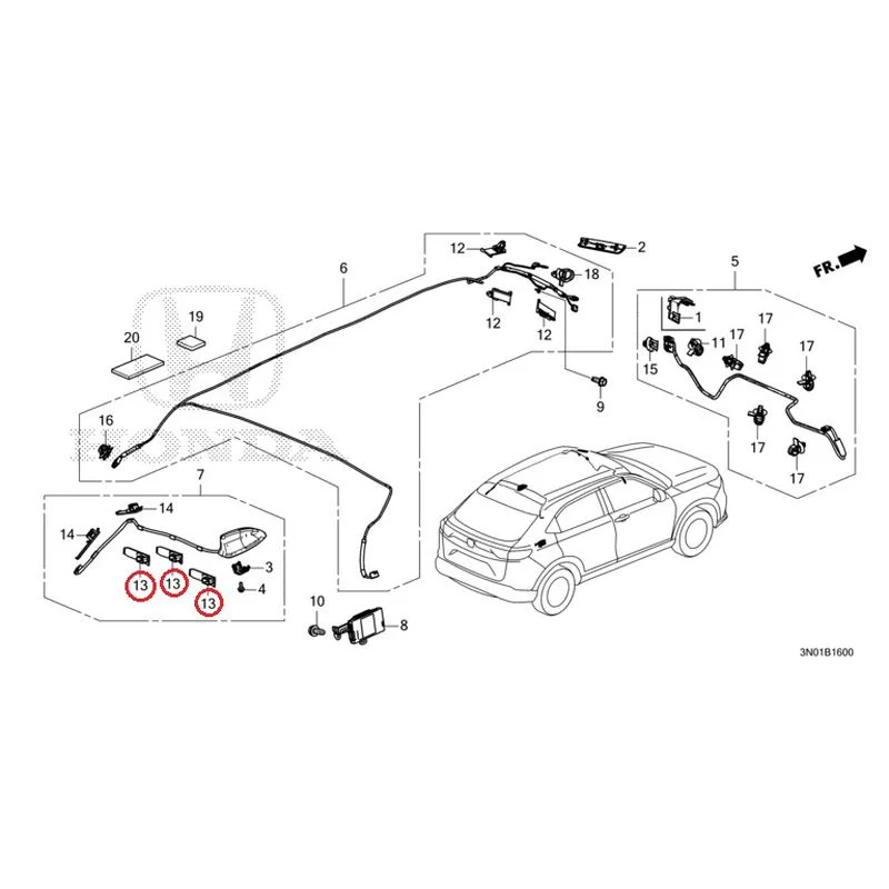 [NEW] JDM HONDA VEZEL e:HEV RV5 2025 Antenna GENUINE OEM - Image 22