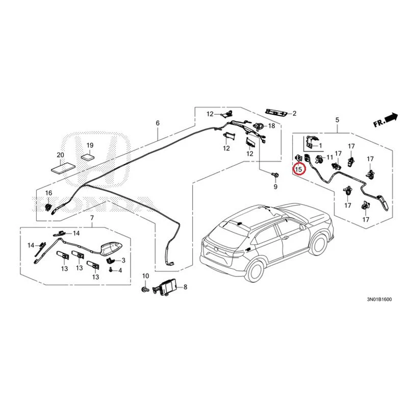 [NEW] JDM HONDA VEZEL e:HEV RV5 2025 Antenna GENUINE OEM - Image 24