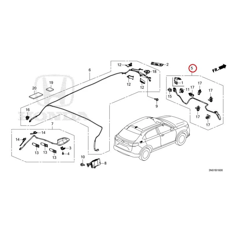 [NEW] JDM HONDA VEZEL e:HEV RV5 2025 Antenna GENUINE OEM - Image 7