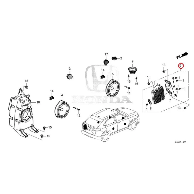 [NEW] JDM HONDA VEZEL e:HEV RV5 2025 Speakers GENUINE OEM - Image 12
