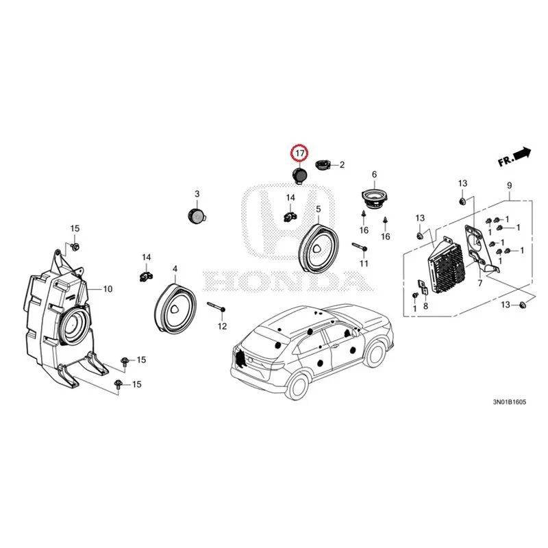 [NEW] JDM HONDA VEZEL e:HEV RV5 2025 Speakers GENUINE OEM - Image 20