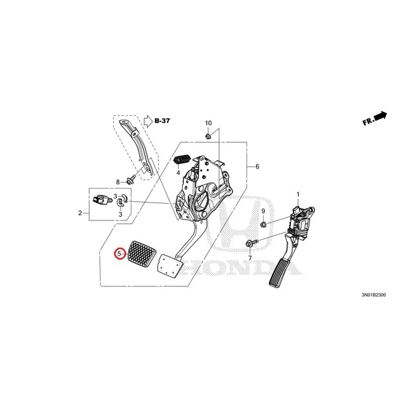 [NEW] JDM HONDA VEZEL e:HEV RV5 2025 Pedals GENUINE OEM - Image 6
