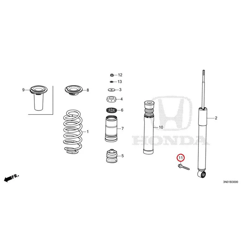 [NEW] JDM HONDA VEZEL e:HEV RV5 2025 Rear Damper GENUINE OEM - Image 11