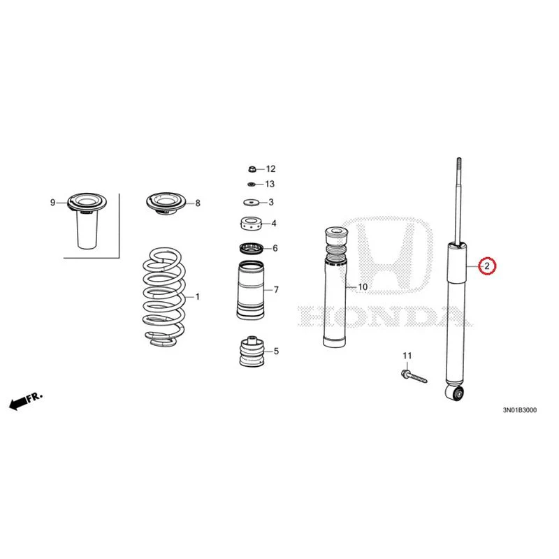 [NEW] JDM HONDA VEZEL e:HEV RV5 2025 Rear Damper GENUINE OEM - Image 3
