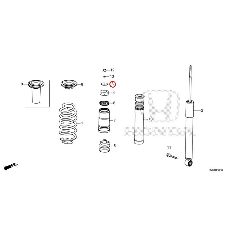 [NEW] JDM HONDA VEZEL e:HEV RV5 2025 Rear Damper GENUINE OEM - Image 4