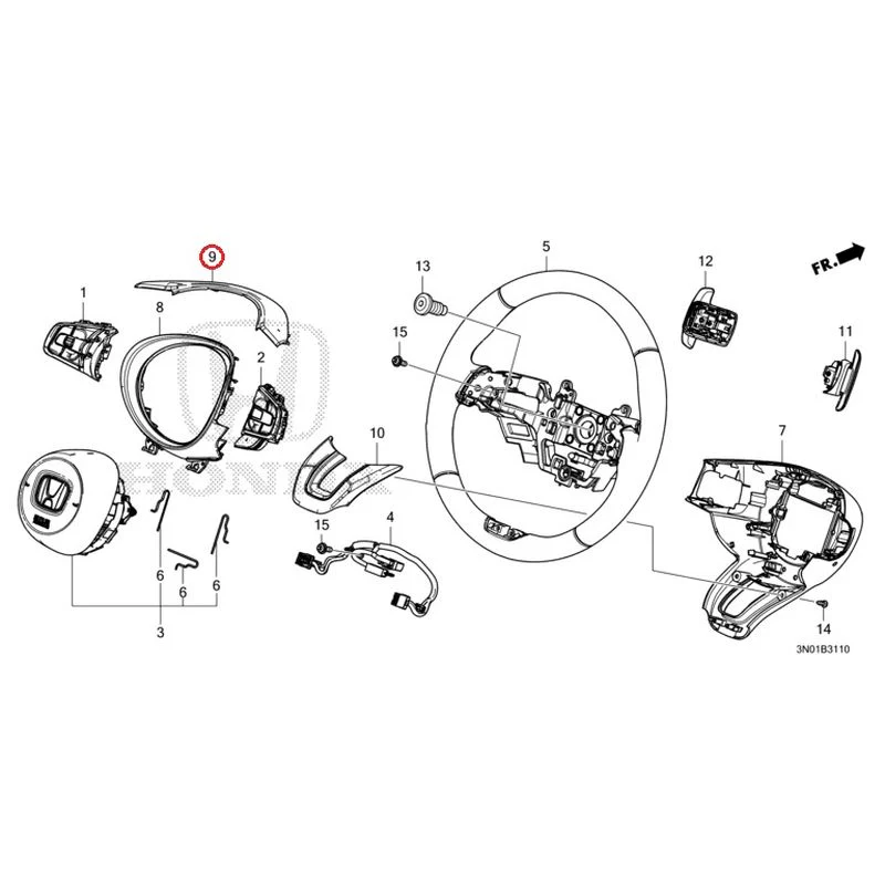 [NEW] JDM HONDA VEZEL e:HEV RV5 2025 Steering Wheel GENUINE OEM - Image 10