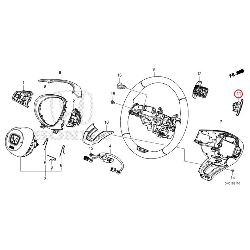 [NEW] JDM HONDA VEZEL e:HEV RV5 2025 Steering Wheel GENUINE OEM - Image 12