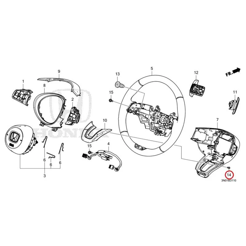 [NEW] JDM HONDA VEZEL e:HEV RV5 2025 Steering Wheel GENUINE OEM - Image 15