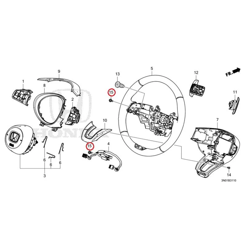 [NEW] JDM HONDA VEZEL e:HEV RV5 2025 Steering Wheel GENUINE OEM - Image 16