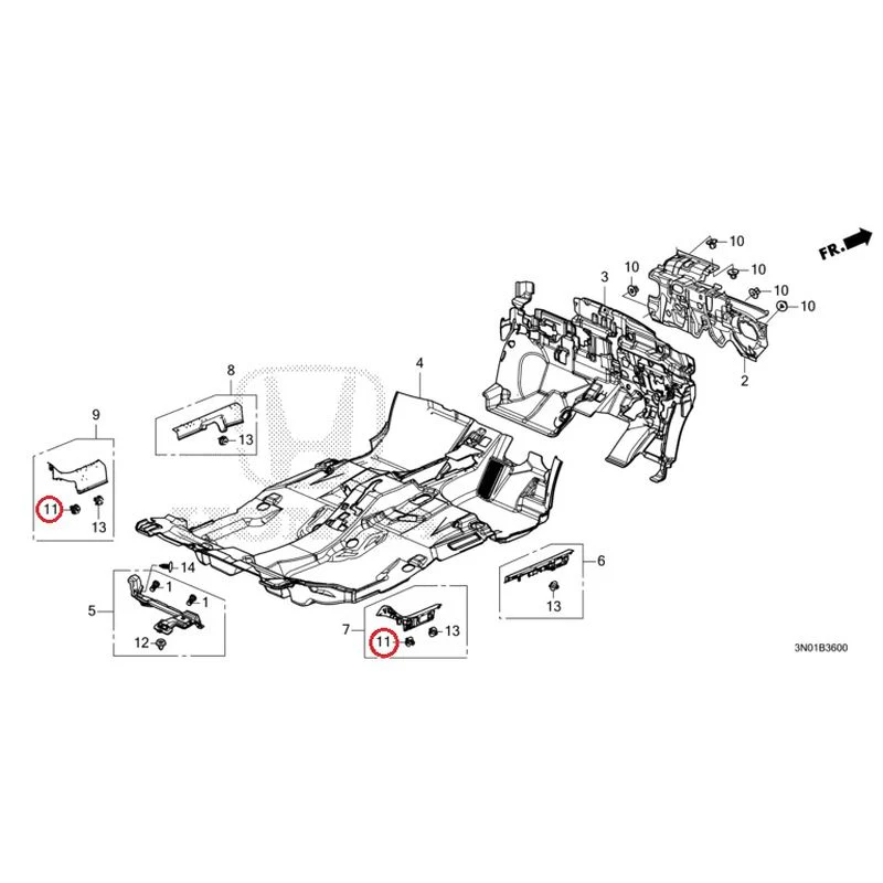 [NEW] JDM HONDA VEZEL e:HEV RV5 2025 Floor Mat GENUINE OEM - Image 12