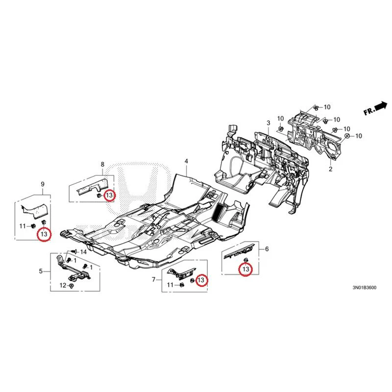 [NEW] JDM HONDA VEZEL e:HEV RV5 2025 Floor Mat GENUINE OEM - Image 14