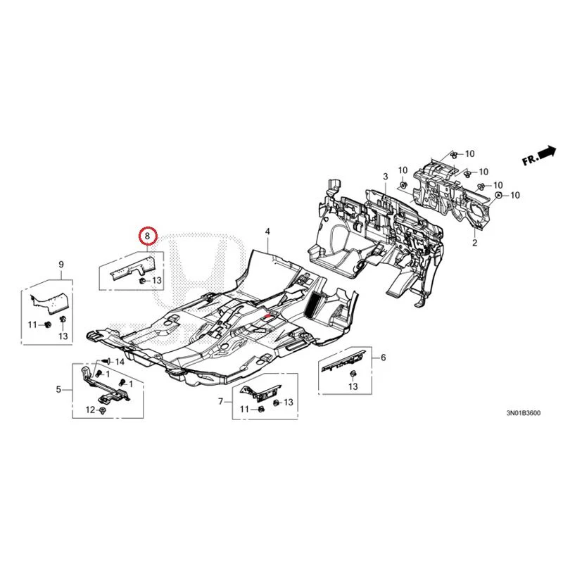 [NEW] JDM HONDA VEZEL e:HEV RV5 2025 Floor Mat GENUINE OEM - Image 9