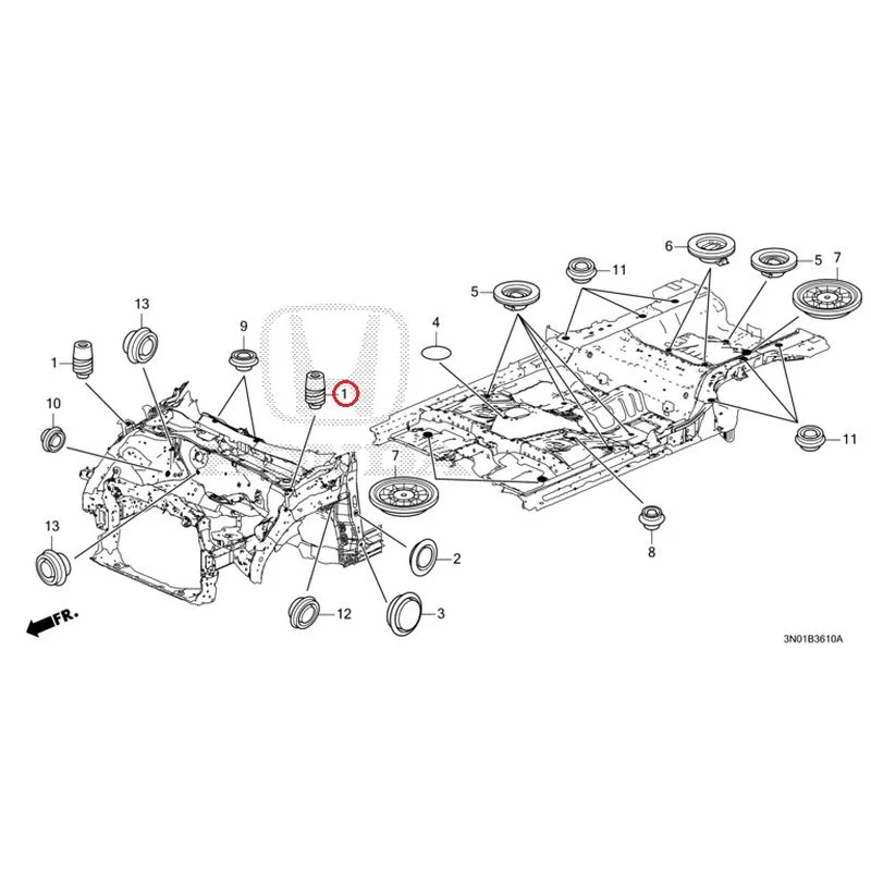 [NEW] JDM HONDA VEZEL e:HEV RV5 2025 Grommets (Front) GENUINE OEM - Image 2