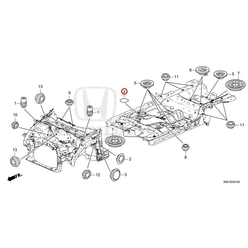 [NEW] JDM HONDA VEZEL e:HEV RV5 2025 Grommets (Front) GENUINE OEM - Image 5