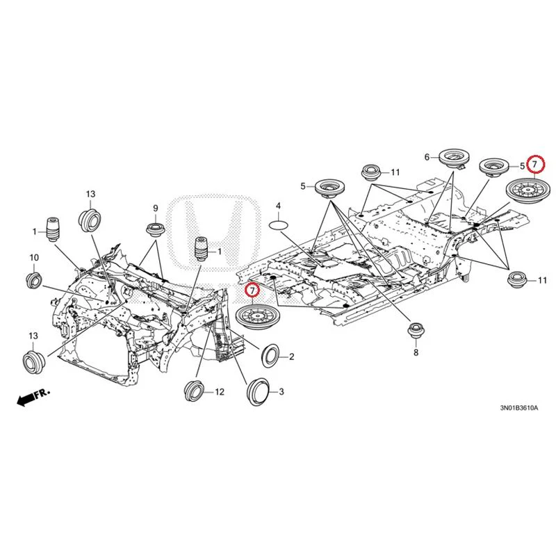 [NEW] JDM HONDA VEZEL e:HEV RV5 2025 Grommets (Front) GENUINE OEM - Image 8