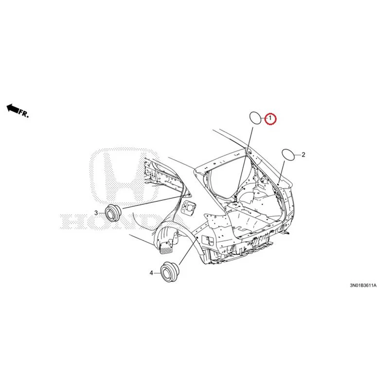 [NEW] JDM HONDA VEZEL e:HEV RV5 2025 Grommets (Rear) GENUINE OEM - Image 2