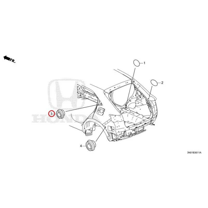 [NEW] JDM HONDA VEZEL e:HEV RV5 2025 Grommets (Rear) GENUINE OEM - Image 4