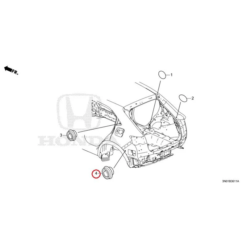 [NEW] JDM HONDA VEZEL e:HEV RV5 2025 Grommets (Rear) GENUINE OEM - Image 5