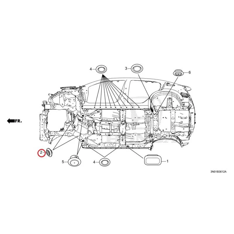 [NEW] JDM HONDA VEZEL e:HEV RV5 2025 Grommet (Lower) GENUINE OEM - Image 3