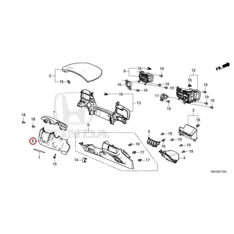 [NEW] JDM HONDA VEZEL e:HEV RV5 2025 Instrument panel garnish (driver side) GENUINE OEM - Image 10