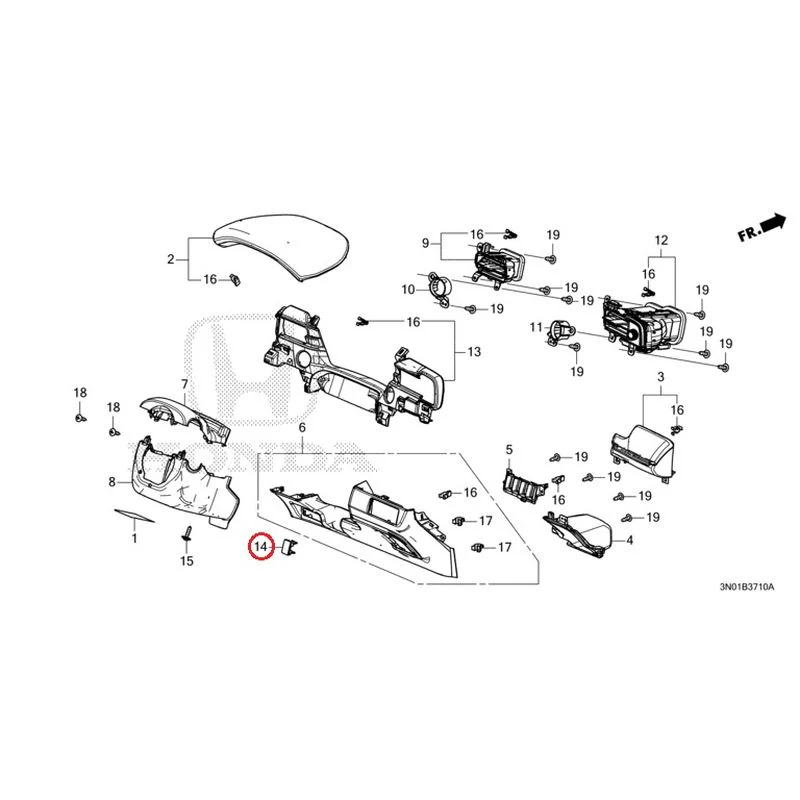 [NEW] JDM HONDA VEZEL e:HEV RV5 2025 Instrument panel garnish (driver side) GENUINE OEM - Image 16