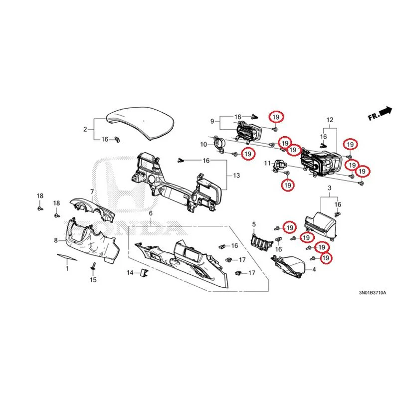 [NEW] JDM HONDA VEZEL e:HEV RV5 2025 Instrument panel garnish (driver side) GENUINE OEM - Image 21