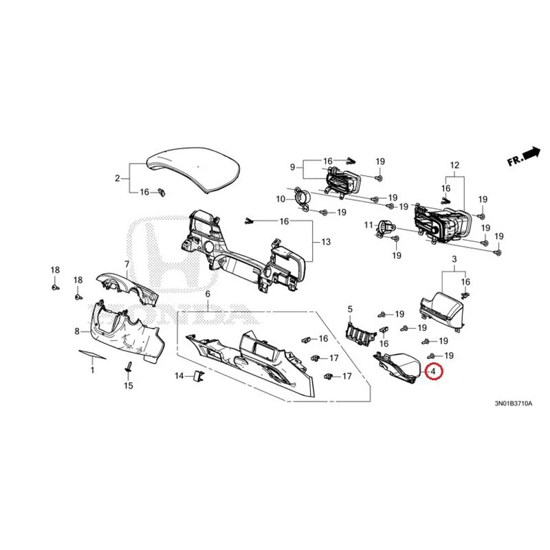 [NEW] JDM HONDA VEZEL e:HEV RV5 2025 Instrument panel garnish (driver side) GENUINE OEM - Image 5