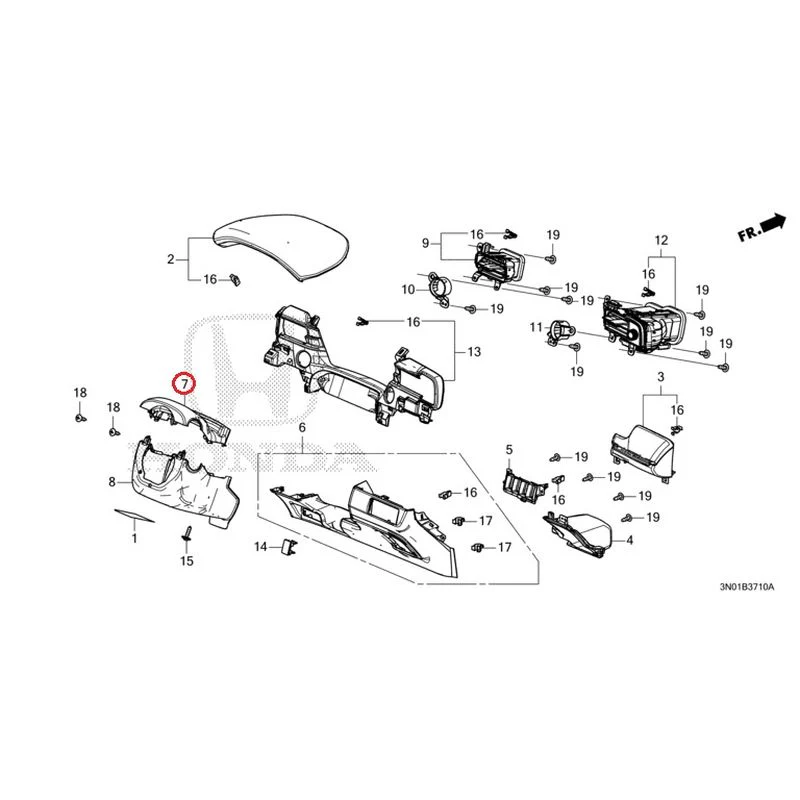 [NEW] JDM HONDA VEZEL e:HEV RV5 2025 Instrument panel garnish (driver side) GENUINE OEM - Image 9
