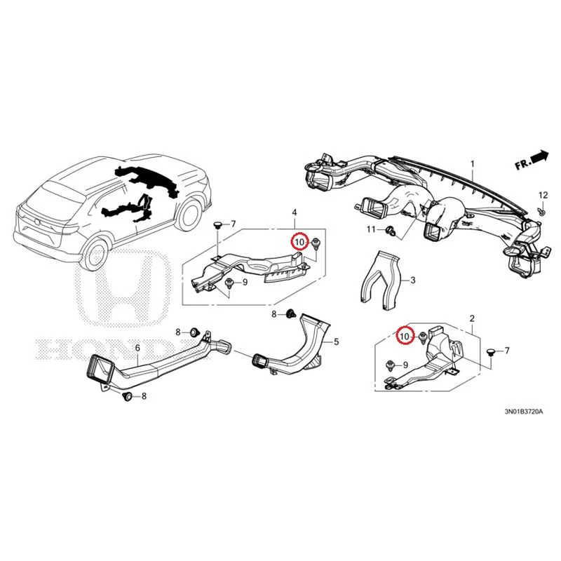 [NEW] JDM HONDA VEZEL e:HEV RV5 2025 Duct GENUINE OEM - Image 11