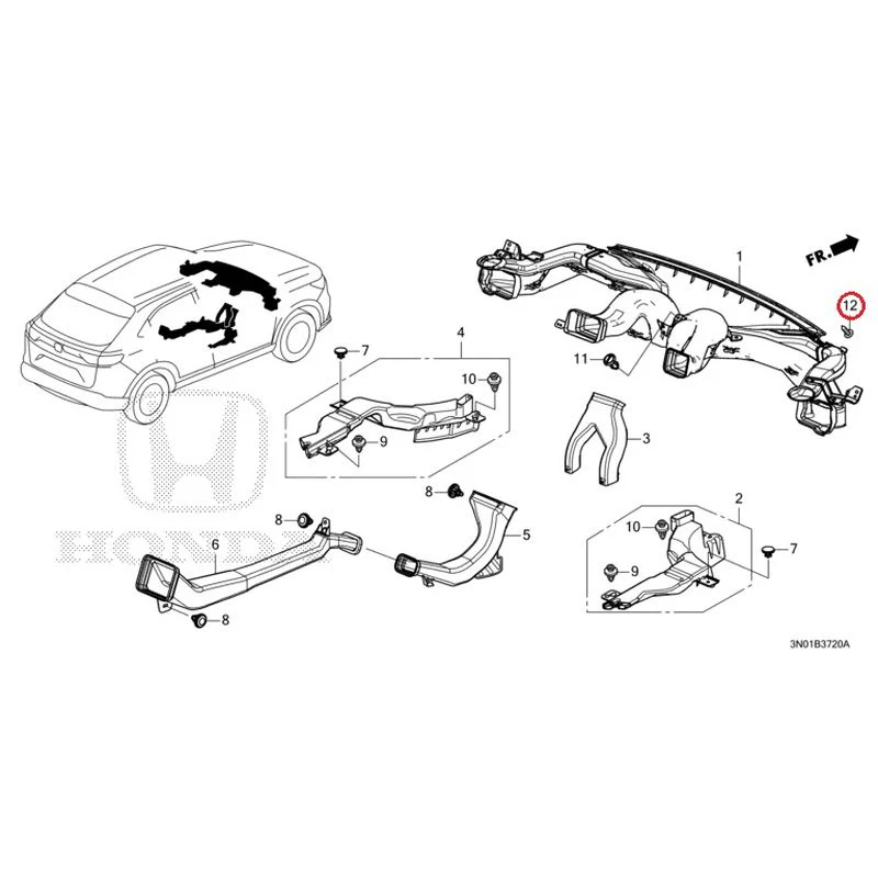 [NEW] JDM HONDA VEZEL e:HEV RV5 2025 Duct GENUINE OEM - Image 13