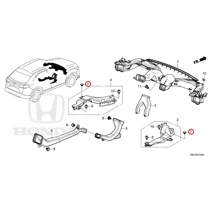 [NEW] JDM HONDA VEZEL e:HEV RV5 2025 Duct GENUINE OEM - Image 8