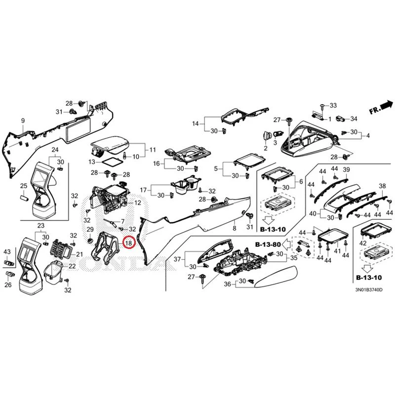 [NEW] JDM HONDA VEZEL e:HEV RV5 2025 Console GENUINE OEM - Image 11