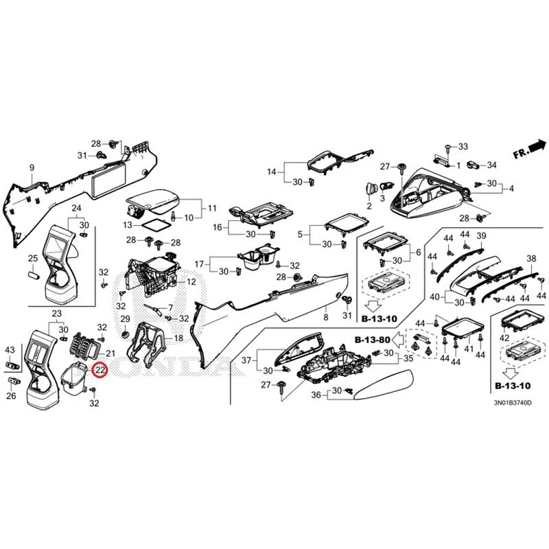 [NEW] JDM HONDA VEZEL e:HEV RV5 2025 Console GENUINE OEM - Image 13