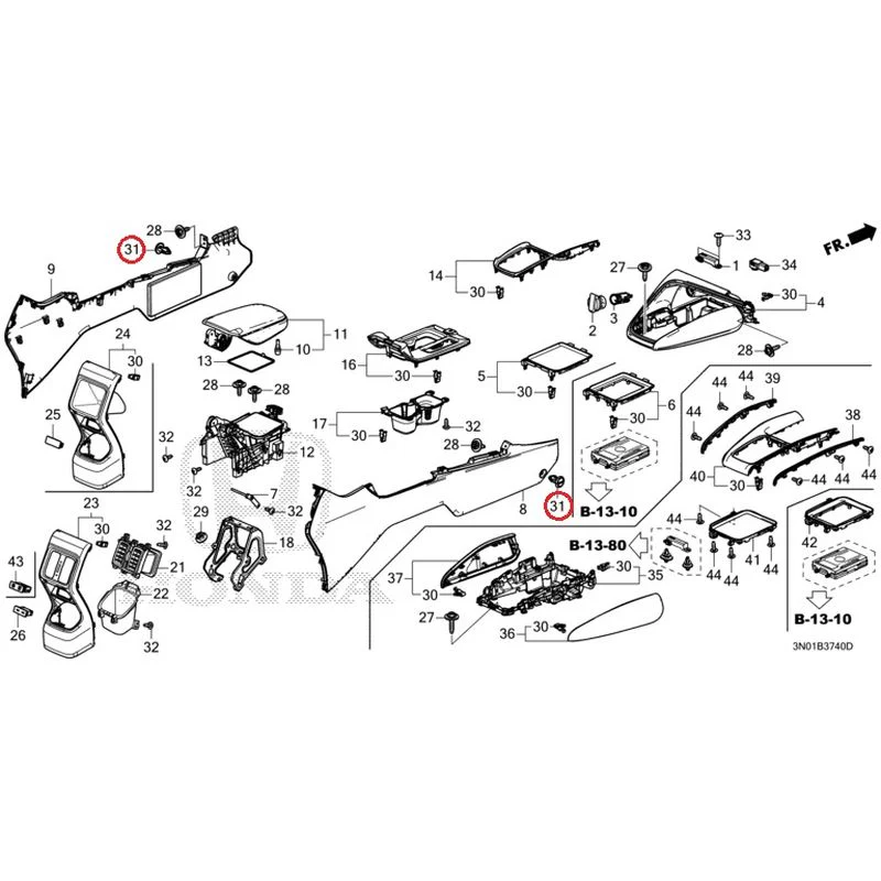 [NEW] JDM HONDA VEZEL e:HEV RV5 2025 Console GENUINE OEM - Image 19