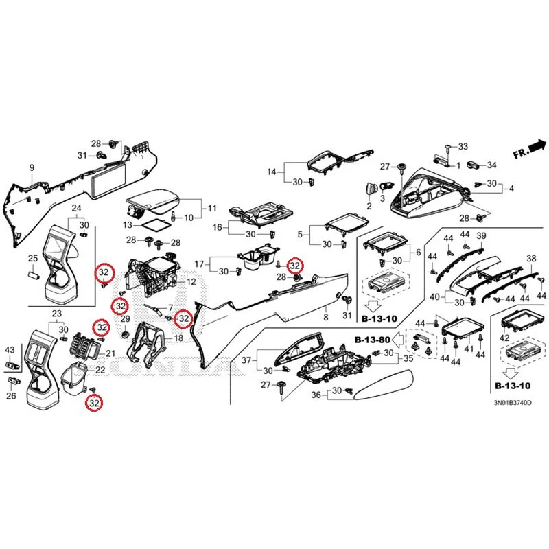[NEW] JDM HONDA VEZEL e:HEV RV5 2025 Console GENUINE OEM - Image 20