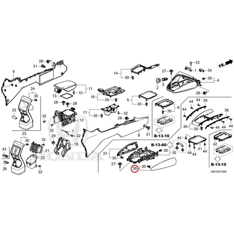 [NEW] JDM HONDA VEZEL e:HEV RV5 2025 Console GENUINE OEM - Image 22