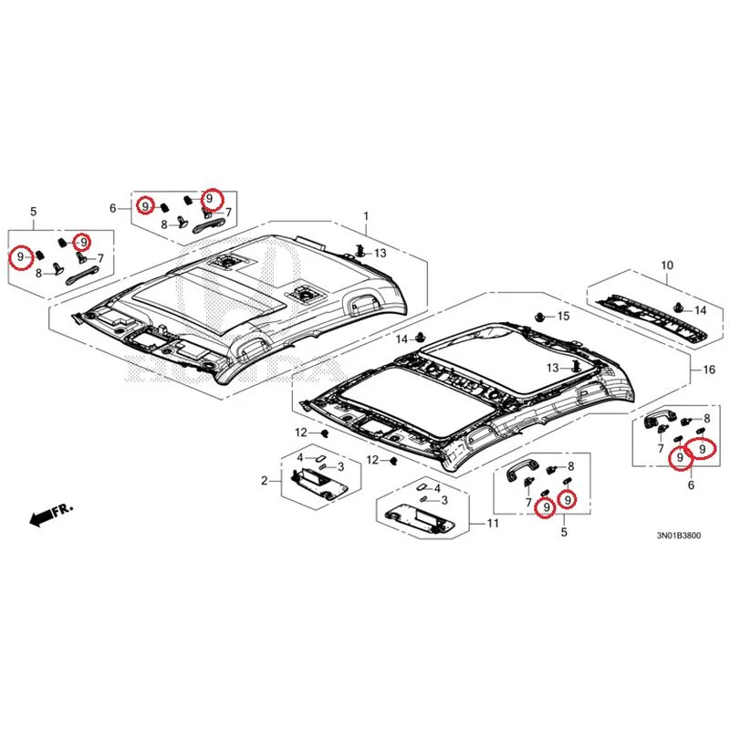 [NEW] JDM HONDA VEZEL e:HEV RV5 2025 Roof Lining GENUINE OEM - Image 10